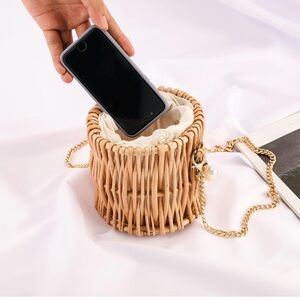 YAHUAN Straw Bag for Women - Wicker Small Crossbody Beach Bag